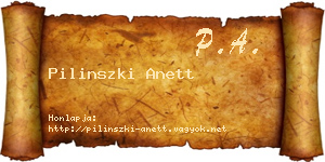 Pilinszki Anett névjegykártya