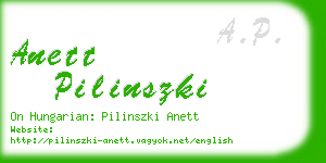 anett pilinszki business card